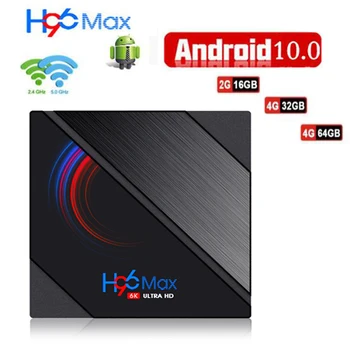 5 ks H96 MAX H616 Smart Android 10.0 TV Box 16GB 32GB 64GB Set top Boxu, Prehrávača Médií pk x96 mate max plus h96 mini h8
