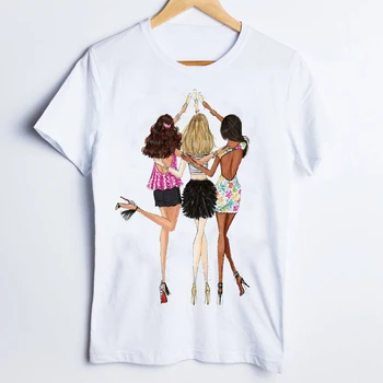 Tees pre Ženy Tlač Cartoon Priateľmi Pláži v Lete Bežné 90. rokov Dámske Šaty Lady Topy Oblečenie Žien T Shirt Dámske Tričko