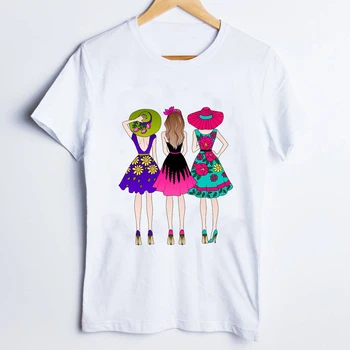 Tees pre Ženy Tlač Cartoon Priateľmi Pláži v Lete Bežné 90. rokov Dámske Šaty Lady Topy Oblečenie Žien T Shirt Dámske Tričko