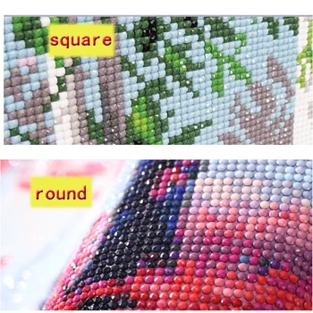 Cross Stitch Auta DIY Diamond Výšivky Vtáky a kvety Plné Námestie/round-Diamond Maľovanie Mozaiky Domova