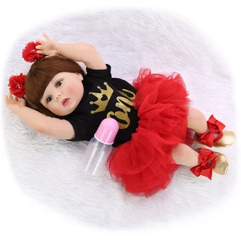 KEIUMI Hot Predaj 57 cm Full Silikónové Telo Reborn Baby Doll Ako Skutočné Novorodenca Dievča Princezná Deti Bábiku Vykúpať Hračka Dieťa Vianočné Darčeky