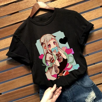 Anime Wc-viazané Hanako-kun Unisex Tričko HarajukuStreetwear Letné Topy Tees Tričko Nadrozmerné HipHop