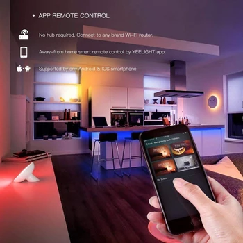 Yeelight RGB LED 2M Inteligentné Svetelné Pásy 1S Smart Home pre Mi Domov APLIKÁCIE, WiFi Pracuje s Alexa Domovská stránka Google Asistent, 16 Miliónov Farieb