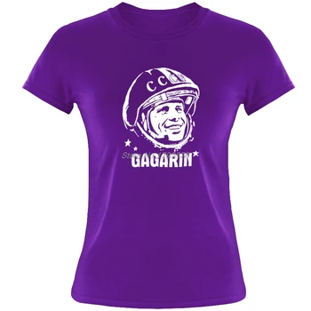 Hipster Jurij Gagarin CCCP T Shirt Lete Ženy T-shirt Bavlna Krátky Rukáv Rusko Funny T-shirts Cool Tričká Topy