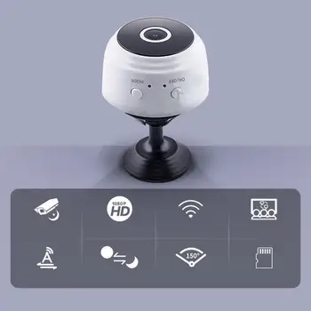 Inovovaný Micro Domácej Bezdrôtovej Video CCTV Mini Bezpečnostný Dohľad s Wifi IP Camara Senzor Infračervené Telefón Budík, Fotoaparát