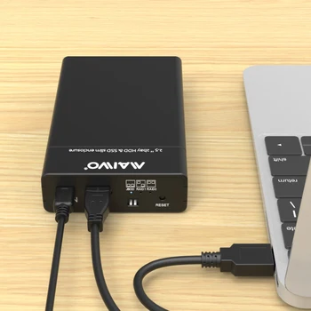 Maiwo K25682 2 pozícia pre Jednotku Pevného Disku Box s 2,5 Palcový SATA/HDD/USB Krytu