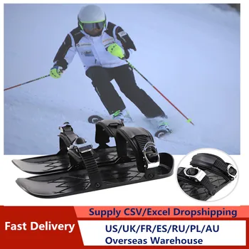 Mini Ski Korčule pre Sneh Krátke Skiboard Snowblades Vysokej Kvality Nastaviteľné Väzby Prenosné Lyžovanie Obuv Snow Board