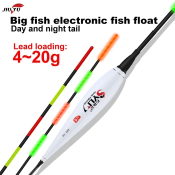 JiuYu Rybárske Float 4-20 g Vysoký vztlak LED Elektrické Float Svetlo Rybárske Náčinie Svetelný Elektronické Float Rybárske náčinie 2020