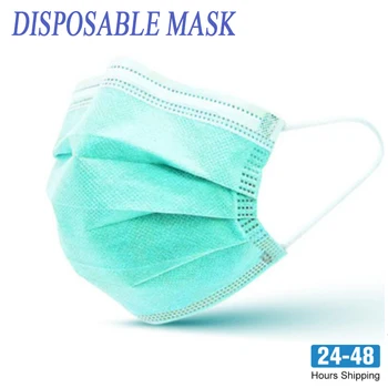 Na Sklade Zelená Farba Masky Občianskej Priedušná Elastická Strmeň Skladaný 3 Layer Mask Unisex Anti-fog Proti prachu, Ochranné Masky