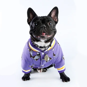 Bavlna francúzsky Buldog Teplá Bunda Psa Zimné Oblečenie pre Malé Psy domáce Zvieratá, Oblečenie Chihuahua Yorkshire Tlač Kabát Pug Kostým