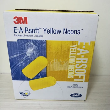 3M Bullet zátkové chrániče sluchu E-A-RSoft Žltá Neon 312-1250 Elastické Zníženie Hluku Bezdrôtový rú RAO:33dB/SNR:36dB LT086