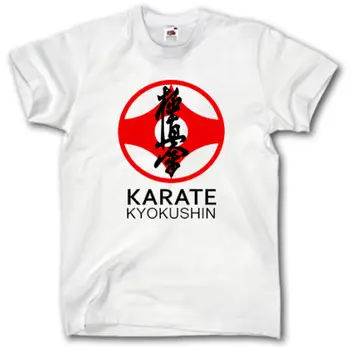 2020 Bavlna, Tlač Lete O-Krku Kyokushin Karate S-3Xl Kung Fu Shotokan Mortal Umenie Boja Judot Prevody Tričko