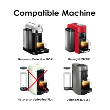 ICafilas Vip Odkaz Stianless Ocele Opakovane G1/G2 Pre Nespresso Vertuo Naplniteľné Kávové Kapsule Filter Vertuoline