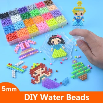 DIY Sticky Vody Magic Korálok Hračky Sady pre deti, Stavebnice Zvierat, Plesne, Ručné vypracovanie 3D korálky Vzdelávacie Puzzle remesiel hračky pre deti