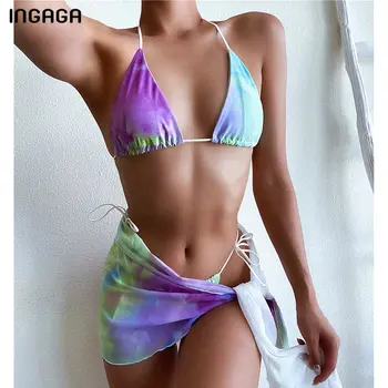 INGAGA Tangá Plavky, Bikiny Plavky s uväzovaním za Ženy High Cut Biquini Sexy Oka plavky 2021 String Plaviek Bikiny Nastaviť