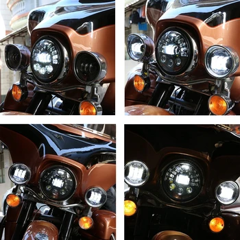 7inch LED Reflektor DRL Zase Signál Svetlomet 12V 24V DOT E9 Vysoká Nízka na Lada Niva Offroad 4x4 Motocykel 40 W 60 W 75 W 80 W 90W