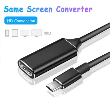 USBC Typ-c, HDMI, AV Adaptér 4K/2K, HD Konverzia Kábel Pre Mobilný Telefón, Notebook Macbook HTC LG Pripojený TV Monitor