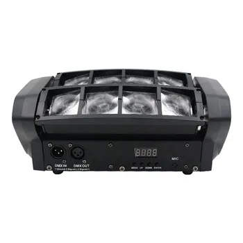 Podporovať predaj Mini LED Lúč Spider 8pcsRGBW Pohyblivé Hlavy Osvetlenie LED Fáze Svetlo je Dobré Pre Strany, DJ, Disco, Svadobné Dekorácie