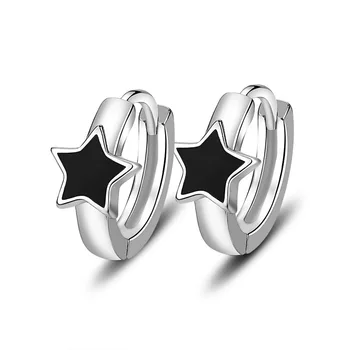 Nový Silver Stud Náušnice Black Star Náušnice Pre Ženy Móda 2020 Módne Šperky oorbellen