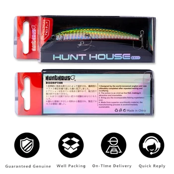 Hunthouse minnow wobblers rybárske lure pevného návnadu plávajúce 90 mm 7.5 g pre zubáč veľkoústy rybolov