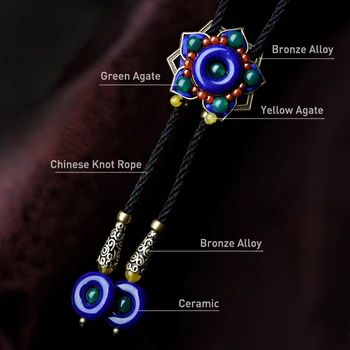 Trendy sveter etnických náhrdelník pre ženy s dlhými reťazcami, bule červený kameň a bronz lotosový kvet prívesok módne šperky nový príchod