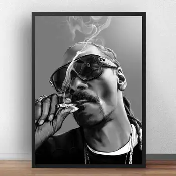 Snoop Dogg Plagát Spevák Star Music Vytlačí Wall Art Gangsta Rap, Hip Hop Rapper Plagáty Na Stenu Obrázky Pre Obývacia Izba Domova