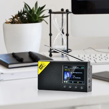 Prenosné Bluetooth 5.0 Digitálne Rádio DAB/DAB+ a FM Prijímač Nabíjateľná Ľahký Home office Rádio