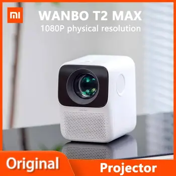 Nový Xiao Wanbo LCD Projektor T2 Max 1080P HD Portable Domov Projektor Vertikálne Keystone Korekcia Mini Kino Projektor