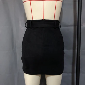 Nové dámske Krátke Sukne Jar A v Lete Tesný Package Hip Štíhly Vysoký Pás Nepravidelný Sukne Sexy Office Dámy Mini Sukne