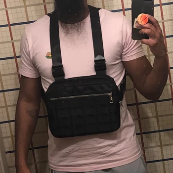 Hrudník Plošinu Tašky Nastaviteľné Taktické Vrecku Hip Hop Streetwear Funkčné Taktické Prsia Taška Kríž Taška Cez Rameno Kanye West 2019