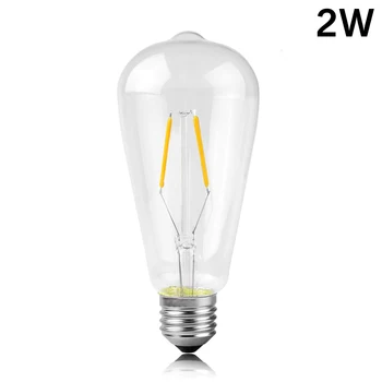 Stmievateľné ST64 LED Žiarovka 4 W 8W E26/E27 Vlákna Žiarovky 110V/220V Vintage Edison Lampa Retro Priehľadný Sklenený Vzhľad 10pcs