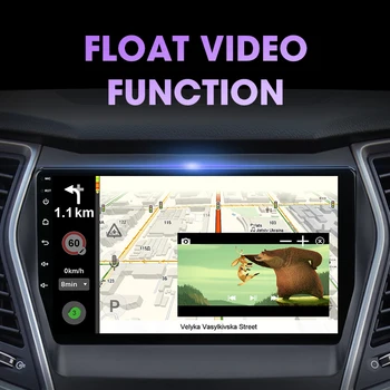 JMCQ Pre Hyundai Santa Fe 3 Grand 2012-2017 Android 9.0 Auto Rádio Multimediálny Prehrávač 2 din RDS 4G+64 G GPS Navigaion Rozdelenej Obrazovky