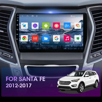 JMCQ Pre Hyundai Santa Fe 3 Grand 2012-2017 Android 9.0 Auto Rádio Multimediálny Prehrávač 2 din RDS 4G+64 G GPS Navigaion Rozdelenej Obrazovky