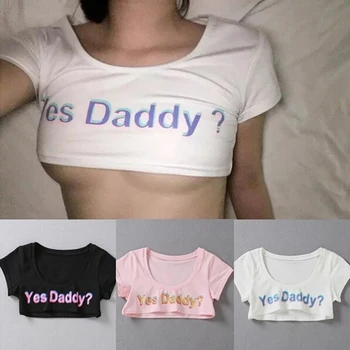 Leto Áno, Otecko List Print T Shirt Ženy Sexy Plodín Topy Krátky Rukáv O-Krku Ostrihané Košele
