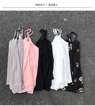 Kórejský Módne Šifón Ženy Camis Streetwear Sexy Topy bez Rukávov Čierna Žena Tank Topy Plus Veľkosť XXXL/4XL Ružové Tričko