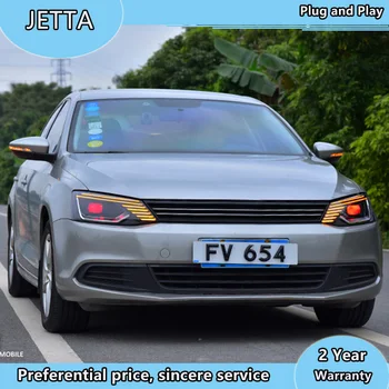 Auto Styling pre VW Jetta Svetlomety 2011-2018 Jetta mk6 LED Reflektor Dynamického Signálu Led Drl Hid Bi Xenon Auto Príslušenstvo