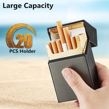 ZAMERANIE Cigariet Box Ľahšie USB Nabíjateľné Volfrámu Turbo Zapaľovače Tabaku Držiteľ Prípade Prenosné Elektronické Fajčenie Gadgets