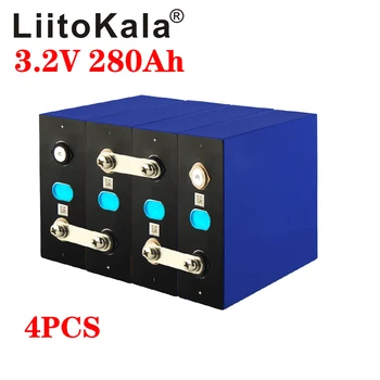 4pcs LiitoKala LiFePO4 3.2 V 280Ah Buniek pre 12V 280Ah Lifepo4 Batérie Domov Slnečnej Energie Skladovanie S Zbernice