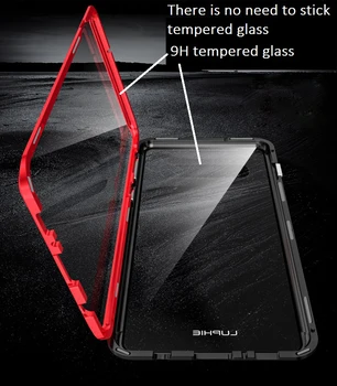 Úplné Ochranné Magnetické puzdro Pre Samsung Galaxy s rezacím zariadením S10 Plus Prípade obojstranné Transparentné, Tvrdené Sklo puzdro pre Samsung S10E s rezacím zariadením S10