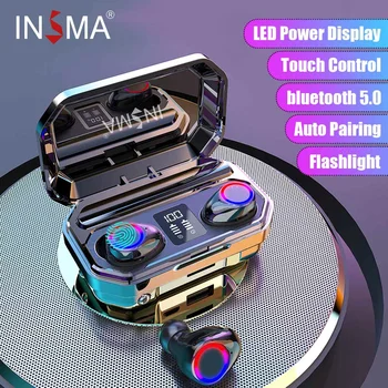 INSMA M12 4000mAh bluetooth 5.0 Bezdrôtové Stereo Slúchadlá Vodotesné Slúchadlá S LED Displejom Športové Bezdrôtové Slúchadlá Baterka