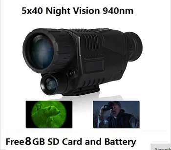 Monokulárne Nočné Videnie infračervený Digitálny Priestor pre Lov Ďalekohľad dlhý rad s vstavanou Kamerou Strieľať Foto Nahrávanie Videa