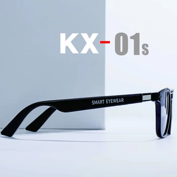KX01S Inteligentné Oko Nosiť Okuliare s Bluetooth Hand-Free Volanie Hudby Audio Hrať s Čiernym Rámom & Black Sunshine Objektív Nepremokavé