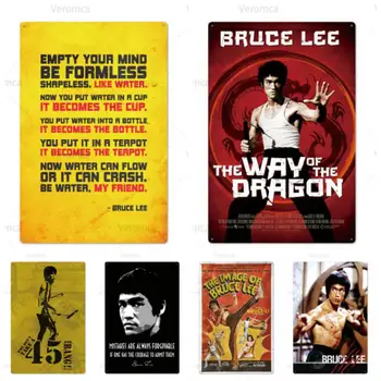 Bruce Lee Kovov Cín Plagát Doska, Kov Vintage Herec Kovové Prihlásiť Tin Prihlásiť Steny Výzdoba Pre Človeka Jaskyňa Bar, Pub Club