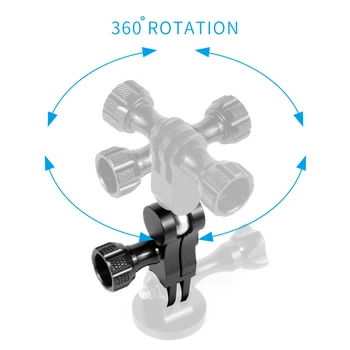 CNC závit pre Statív 360° Rameno Magické Ruky Rozšírenie Adaptér Otočný Kĺb Prilba pre Gopro Hero 8 7 6 5 pre DJI Kamery Príslušenstvo