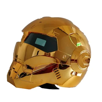 Vcoros Plný Fcae Iron Man Motocycle Prilba S Snímateľný a Umývateľný Linging capacetes de motociclista capacete moto ECE