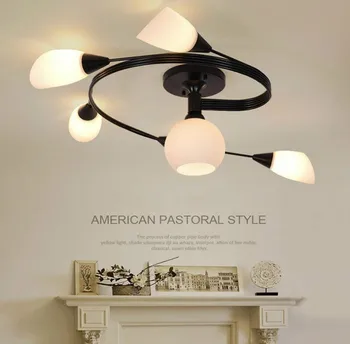 Americký jedáleň lampa Nordic železa, umelecké tvorivé spálňa luster moderné jednoduchá obývacia izba stropné svietidlo Európskej štúdie lampa