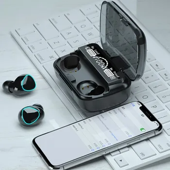 Astonlink Bluetooth V5.1 Hearphones Dotykové Ovládanie Bezdrôtové Slúchadlá Športové Vodotesné Slúchadlá 9D LED Stereo Slúchadlá Slúchadlá
