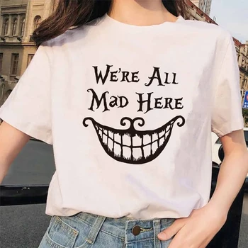 Tričko Ženy Harajuku Tee Alenka v ríši Divov Streetwear Oblečenie Ulzzang Tričko Vintage Hip Hop Móda T-shirt Žena