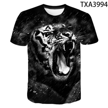 V pohode Tiger T Shirt Mužov Ženy, Deti, 3D Prined 2020 Zvierat Krátky Rukáv T-shirt Letné Módne Topy Bežné Chlapec Dievča Deti Tees