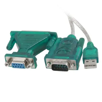 1M USB na RS232 Sériové 9 Pin Kábel Adaptéra w DB9 DB25 Female to Male Konektor
